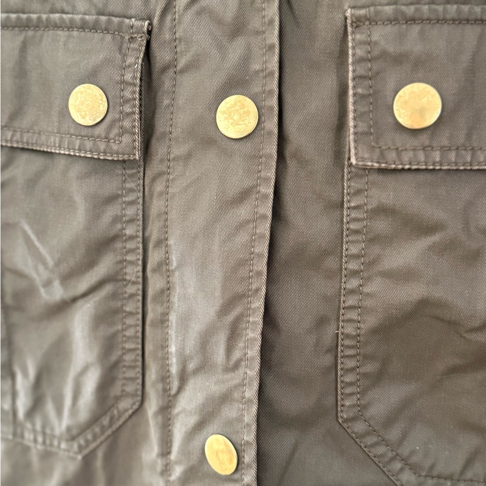 J. Crew Olive Utility Jacket with Hood - Picture 4 of 7